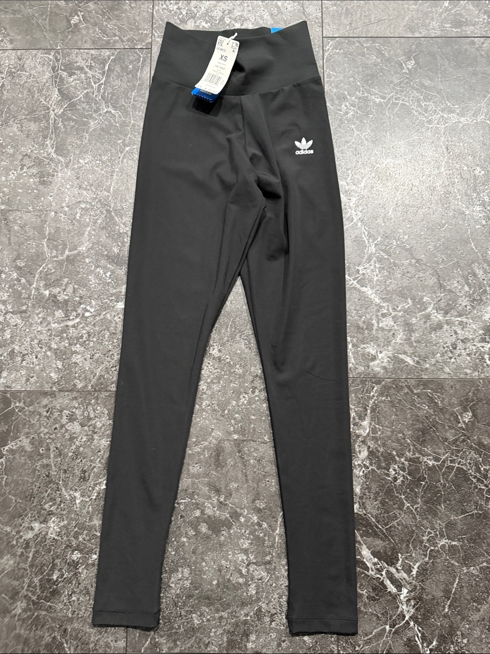 adidas women’s Black High-Rise Leggings with Trefoil Logo